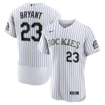 mens nike kris bryant white colorado rockies authentic play